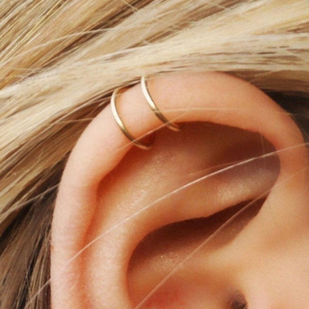 Double Layers Parallel Lines Ear Bone Clip - soufeelus