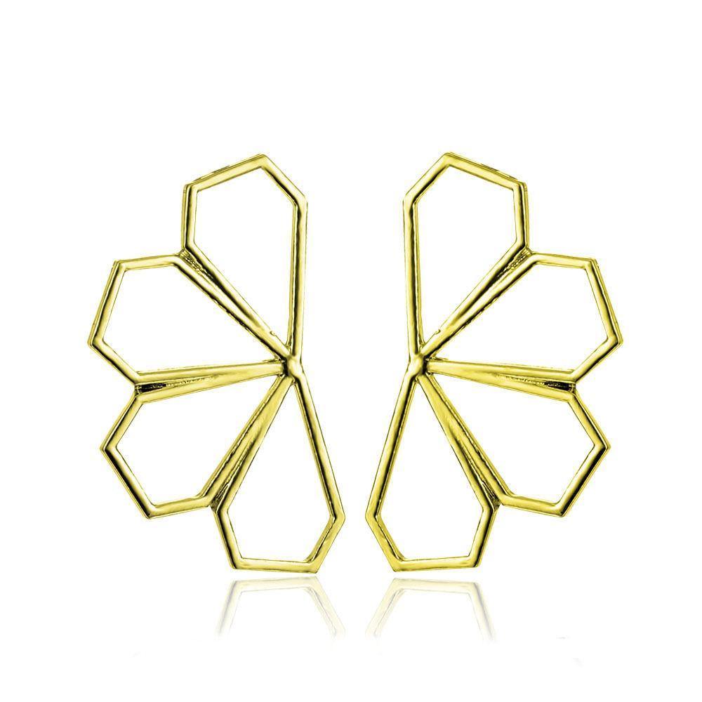 Petal Earrings Gold Plated Alloy - soufeelus