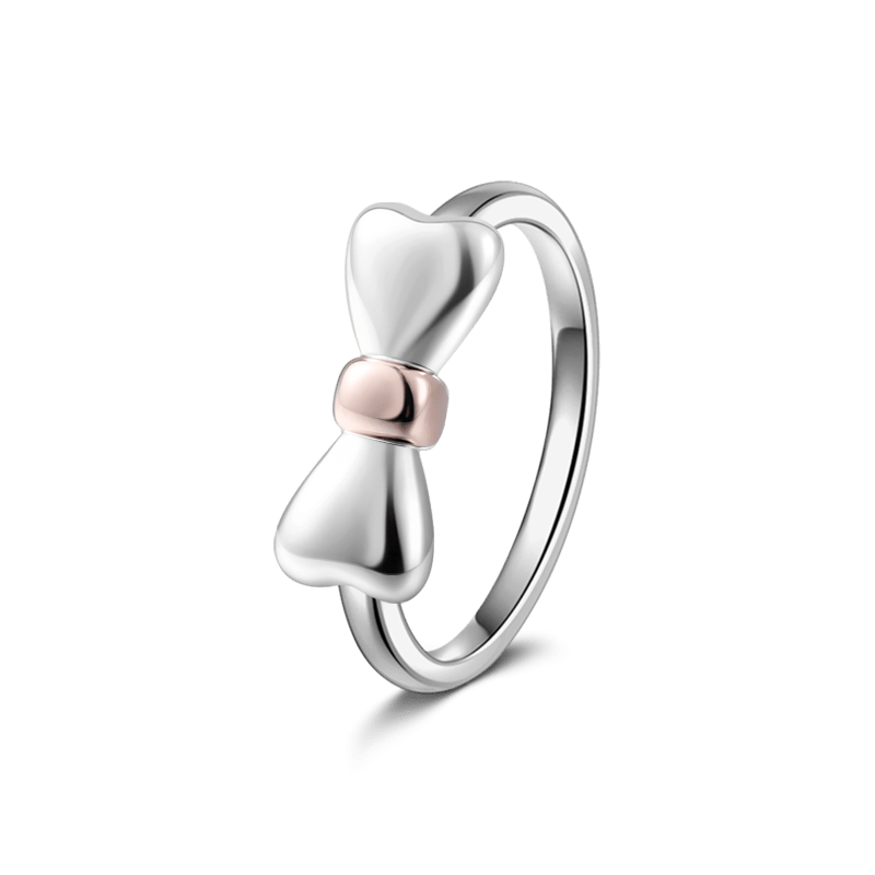 Bowknot Ring Rose Gold 925 Sterling Silver