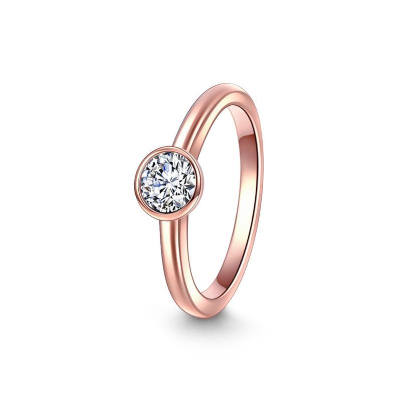 Elegant Series Rose Gold Only You Ring Charm 925 Sterling Silver