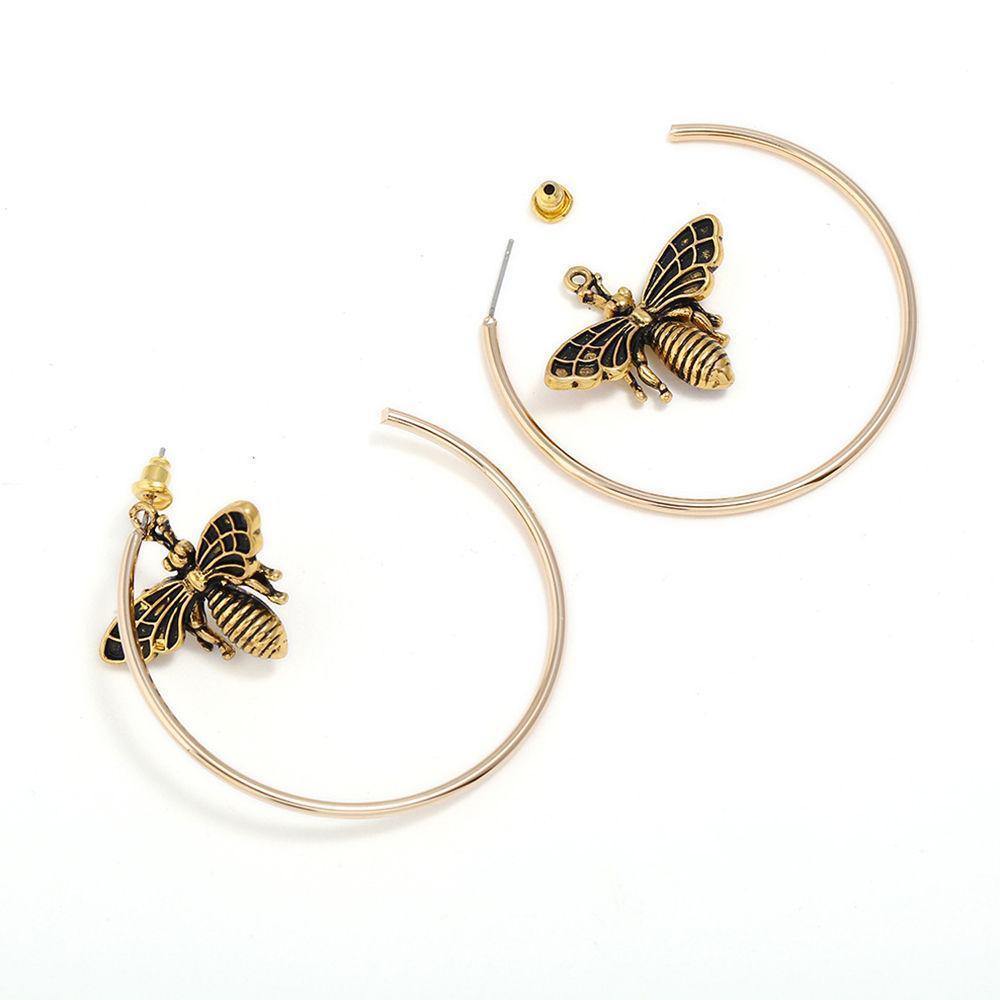 Vintage Bee Earrings 52mm - soufeelus