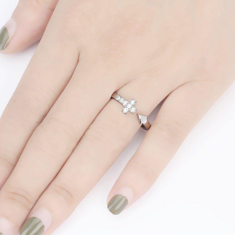 Cross Ring Silver - soufeelus