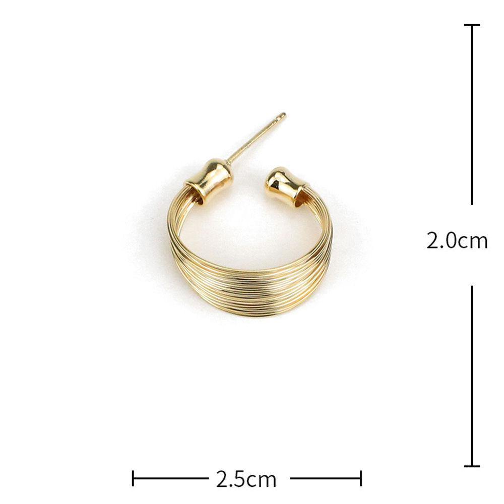 Golden Thick Earrings 25mm - soufeelus