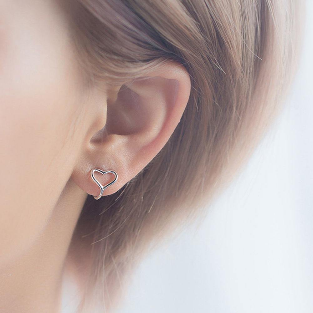 Hollow Heart-shaped Ear Clip - soufeelus