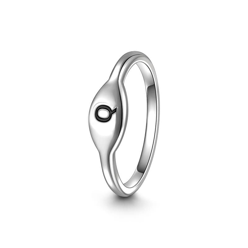 Letter Q Ring 925 Sterling Silver