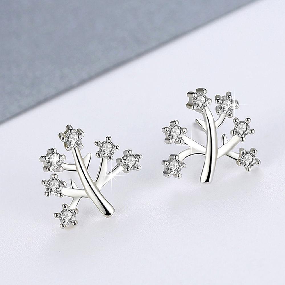 Platinum Plated Wishing Tree Ear Studs - soufeelus