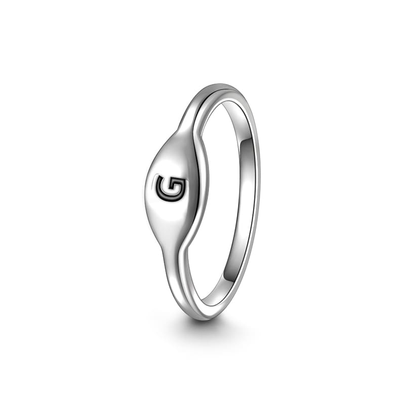 Letter G Ring 925 Sterling Silver