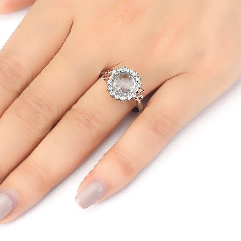 Quiet State Of Mind Ring Platinum Plated Rose Gold Plated 925 Sterling Silver