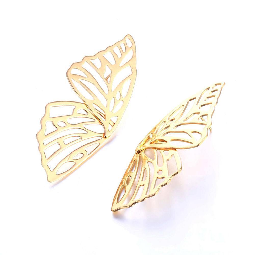 Fashion Butterfly Earrings Gold Plated Alloy - soufeelus