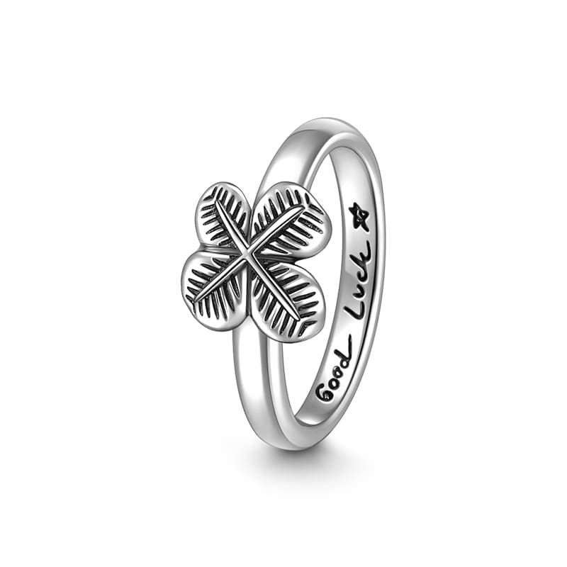 Four Leaf Clover Ring 925 Sterling Silver