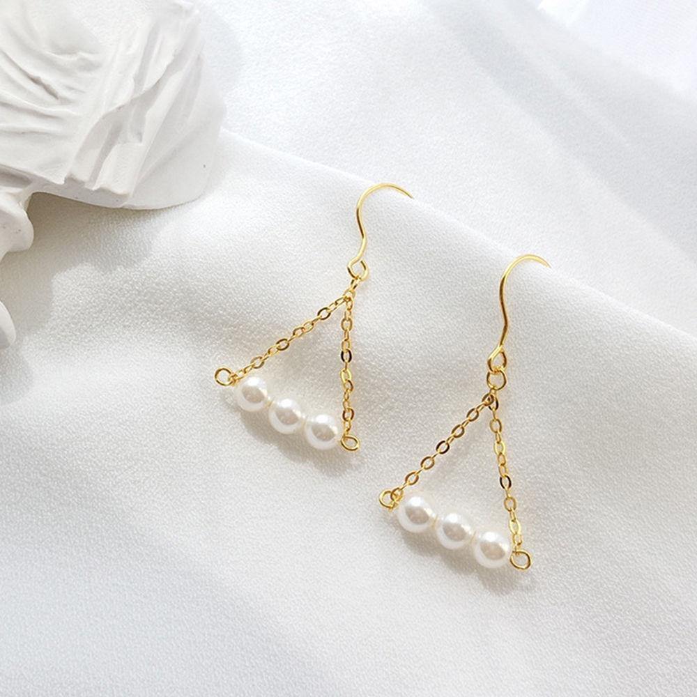 Triangle Pearl Earrings - soufeelus