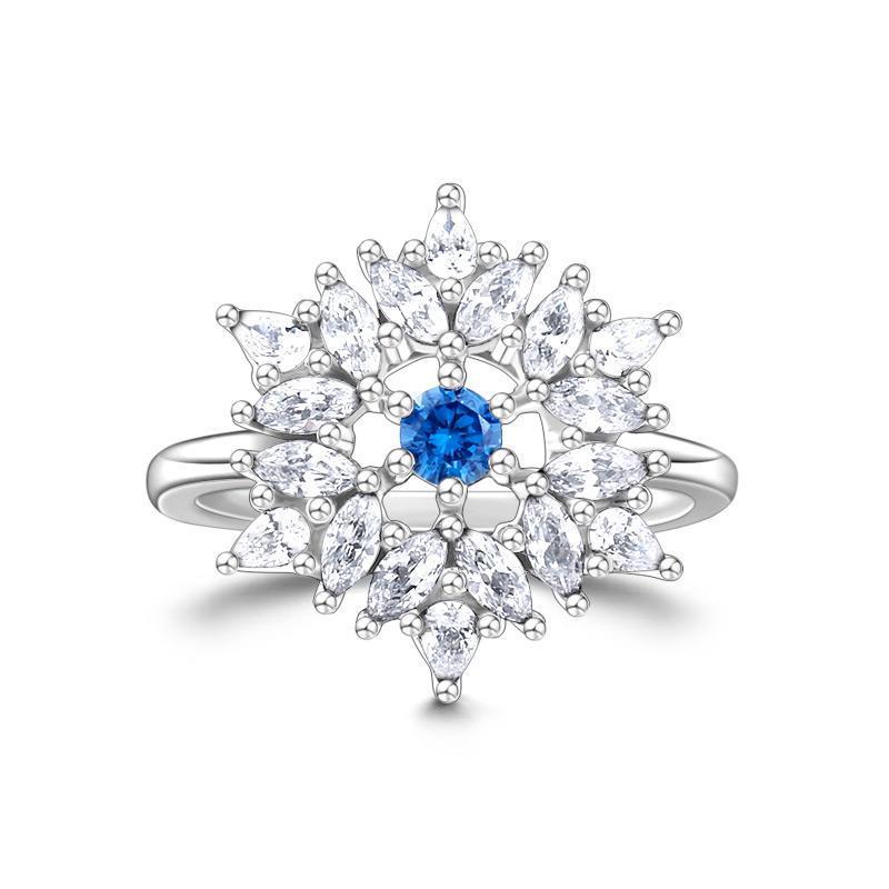 Snowflake Ring 925 Sterling Silver