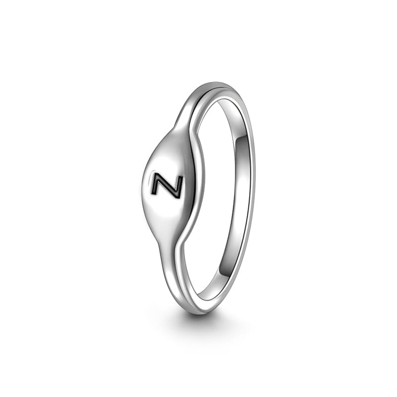 Letter Z Ring 925 Sterling Silver