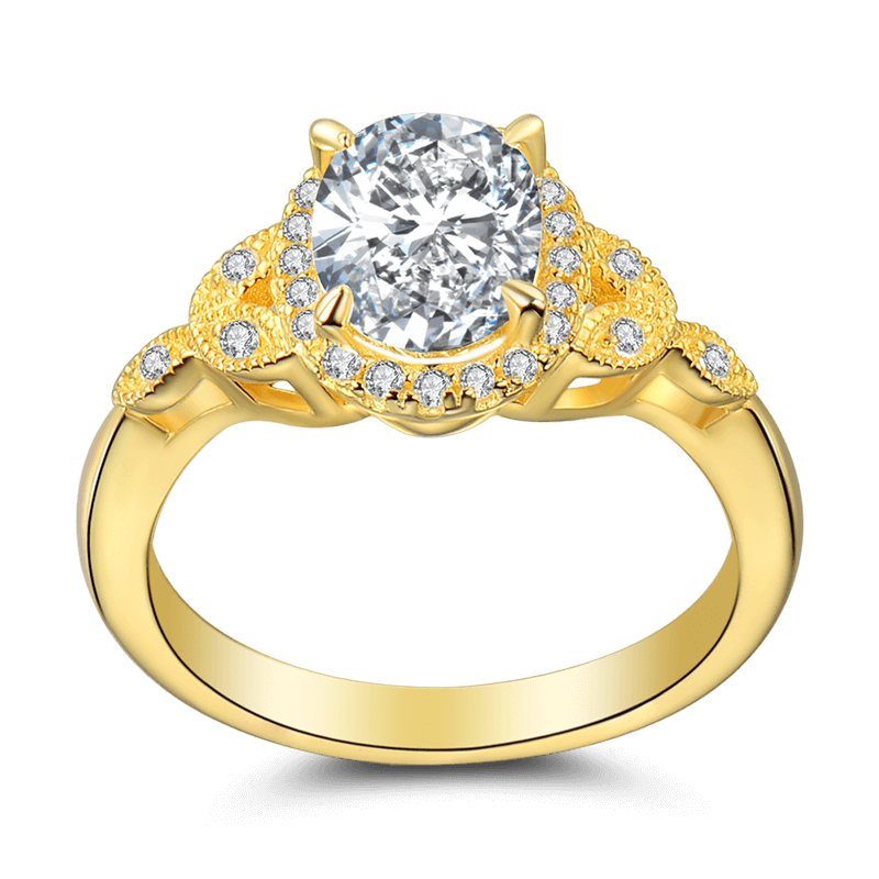 Female Free To Love Ring 14k Gold Plated 925 Sterling Silver