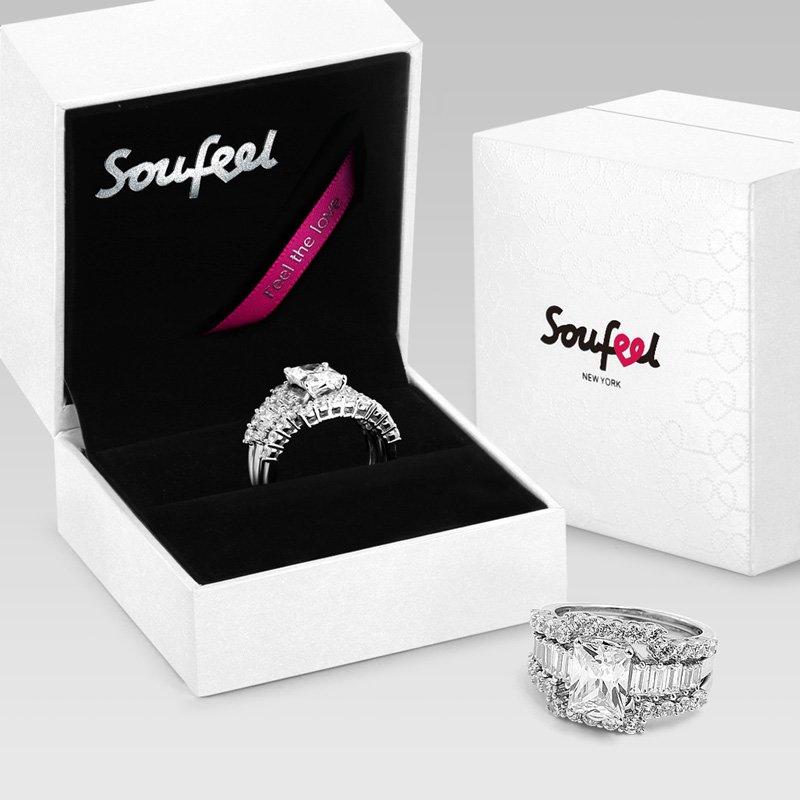 Female Fall In Love Wedding Ring Set 925 Sterling Silver