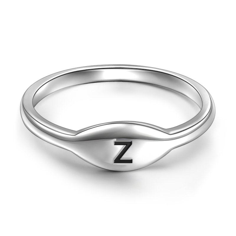 Letter Z Ring 925 Sterling Silver