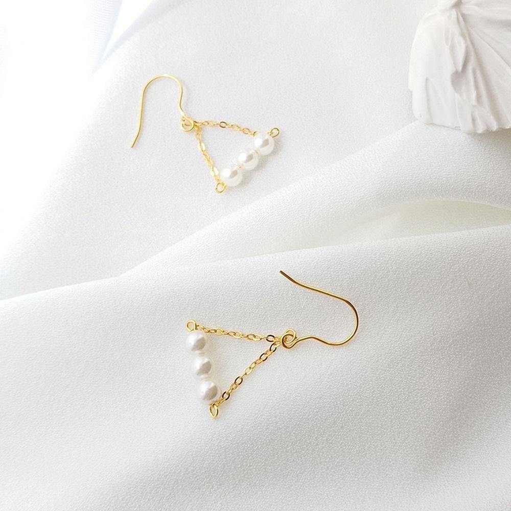 Triangle Pearl Earrings - soufeelus