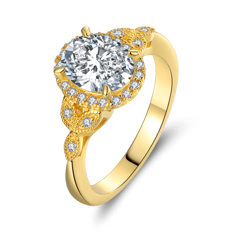 Female Free To Love Ring 14k Gold Plated 925 Sterling Silver