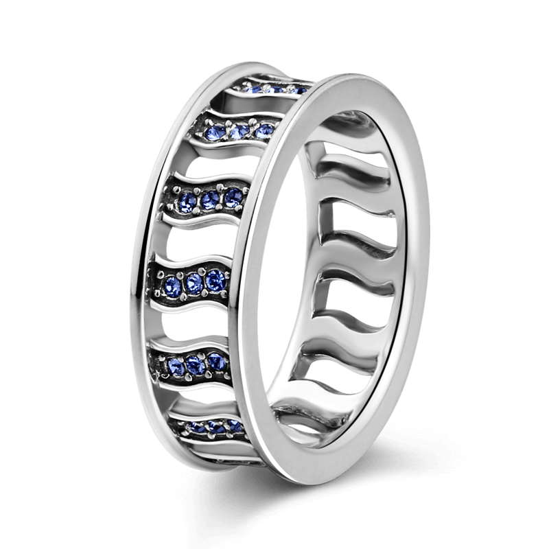 Wave Ring Female 925 Sterling Silver