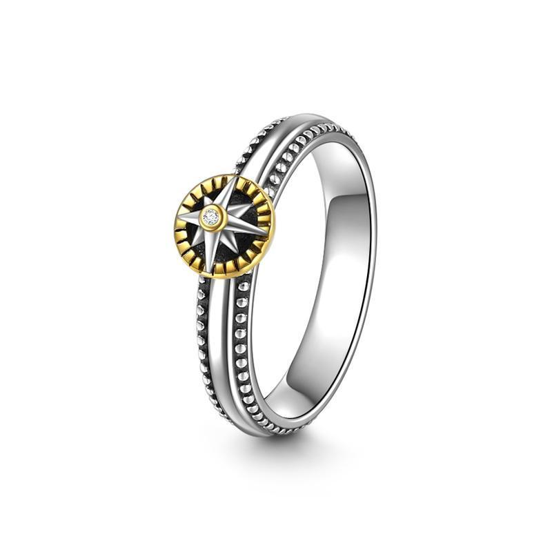 Compass Ring 925 Sterling Silver