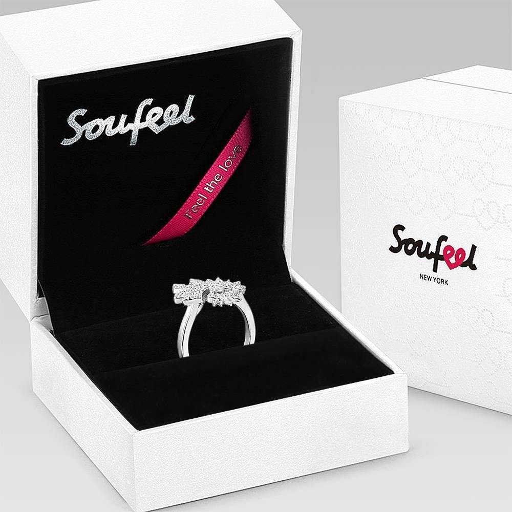 Swarovski Crystal Evil Eye Ring Platinum Plated - soufeelus