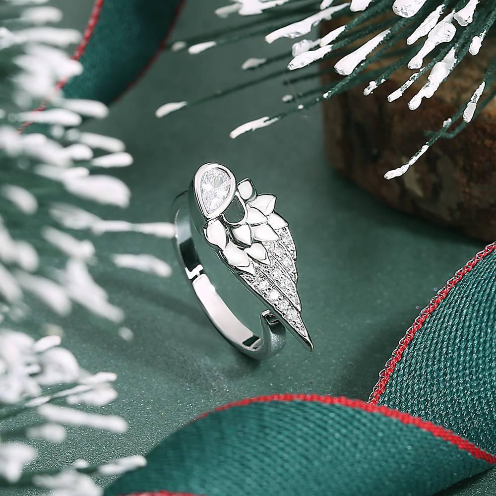 Angel Wing Ring Platinum Plated - soufeelus