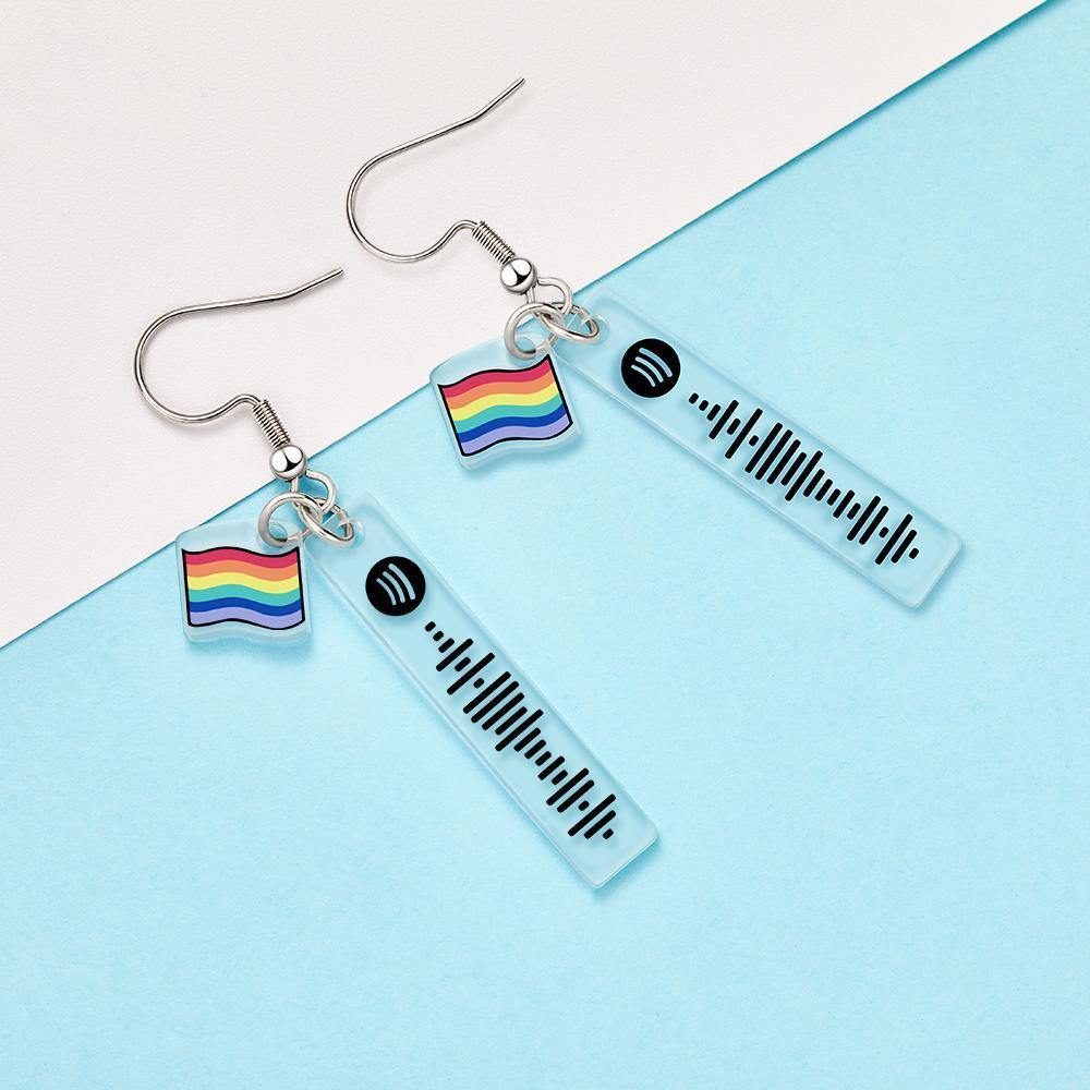 Custom Spotify Code Earrings - soufeelus