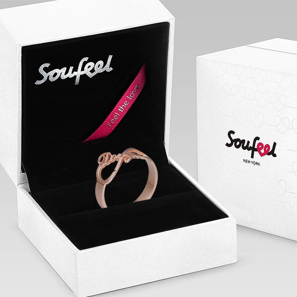 Infinity Name Ring Rose Gold Plated Silver - soufeelus