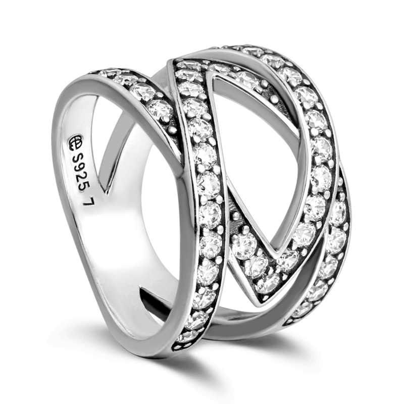 Modern Fashion Ring 925 Sterling Silver