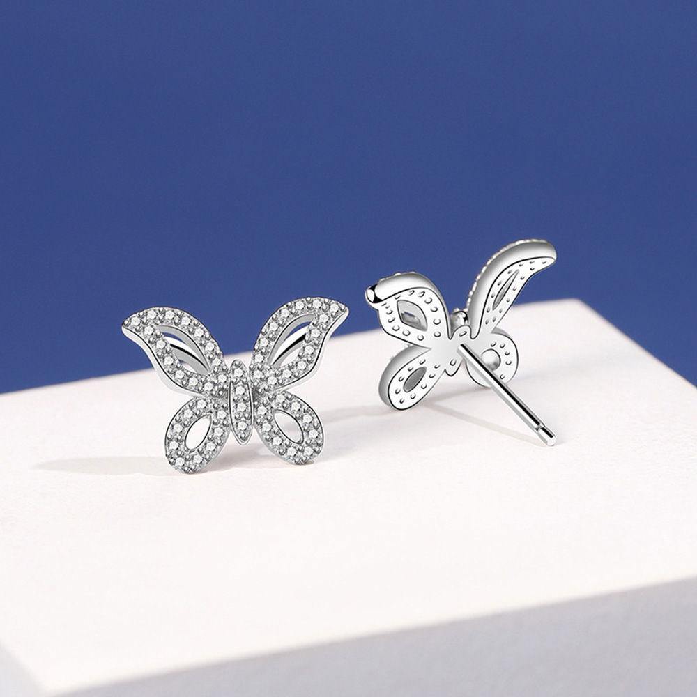 Butterfly Earrings Silver - soufeelus