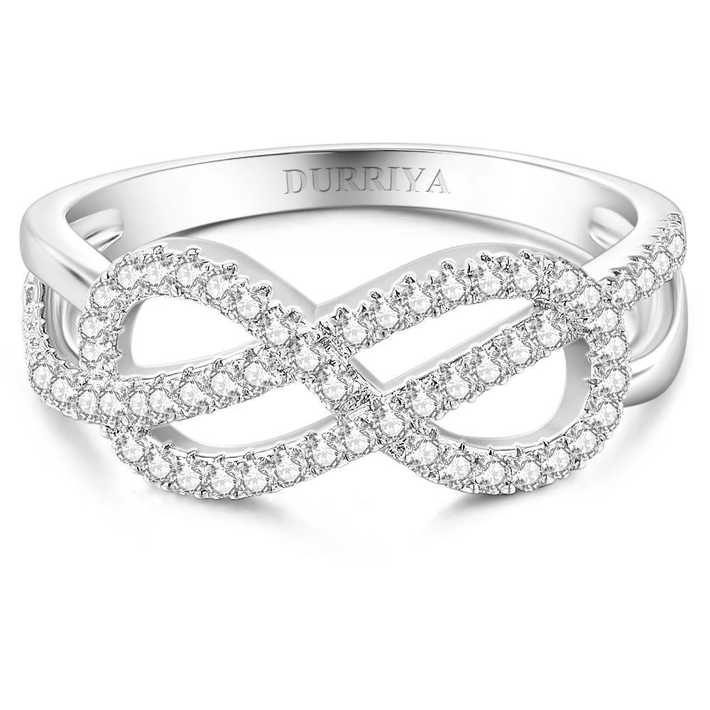 Elegant Design Infinity Knot Sterling Silver Wedding Ring