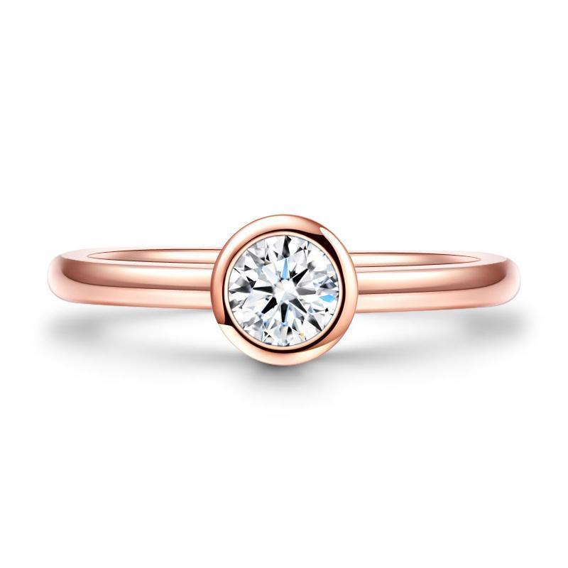 Elegant Series Rose Gold Only You Ring Charm 925 Sterling Silver