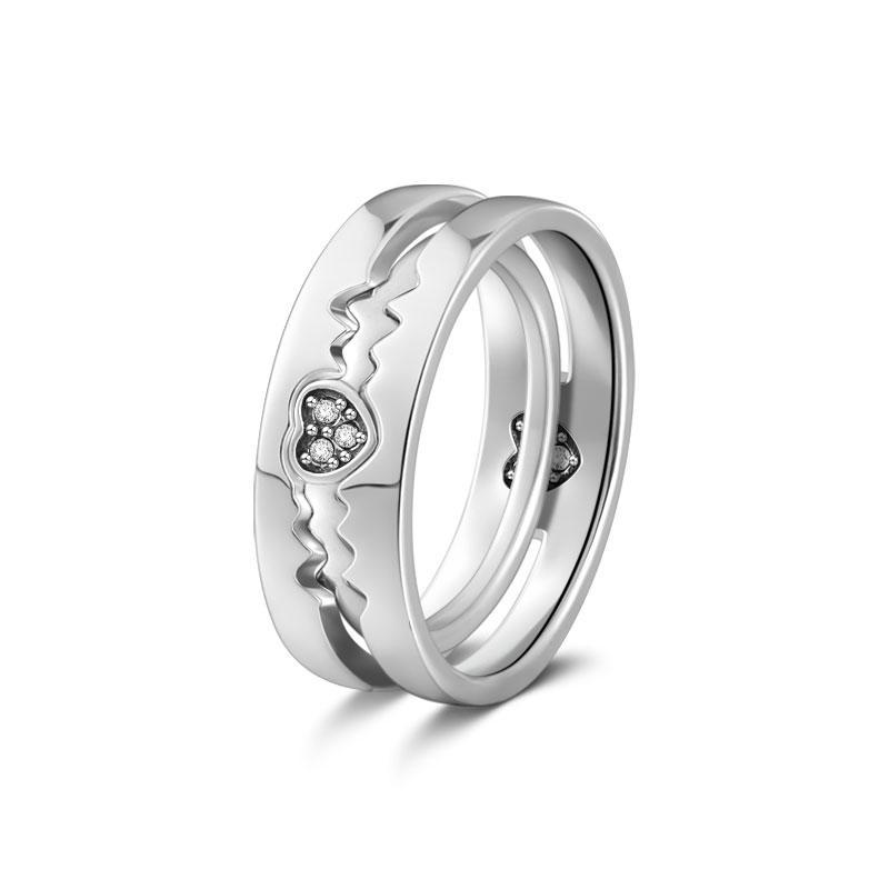 Hidden Heart Ring Male 925 Sterling Silver