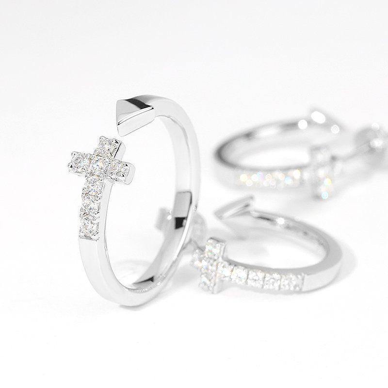 Cross Ring Silver - soufeelus