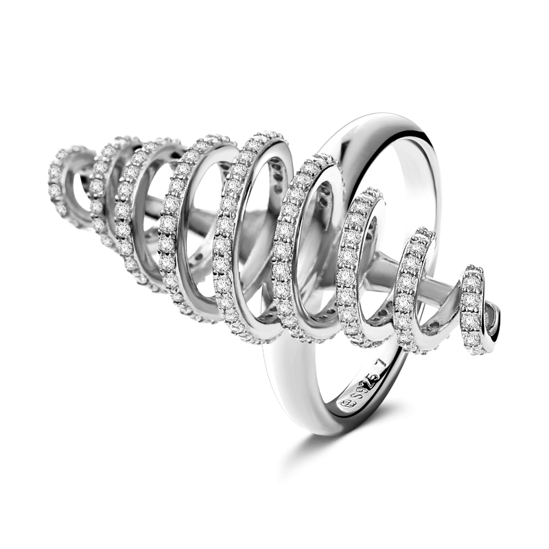 Spiral Ring Female 925 Sterling Silver