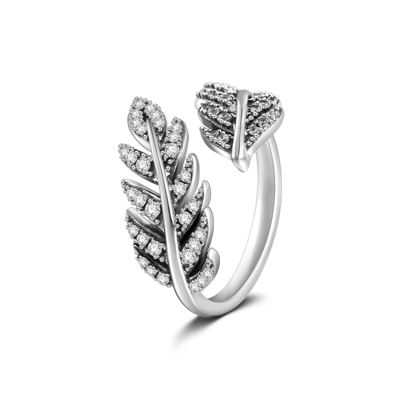 Soufeel Feather Ring Silver - soufeelus