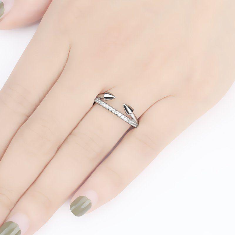 Rivet Ring Platinum Plated 925 Sterling Silver