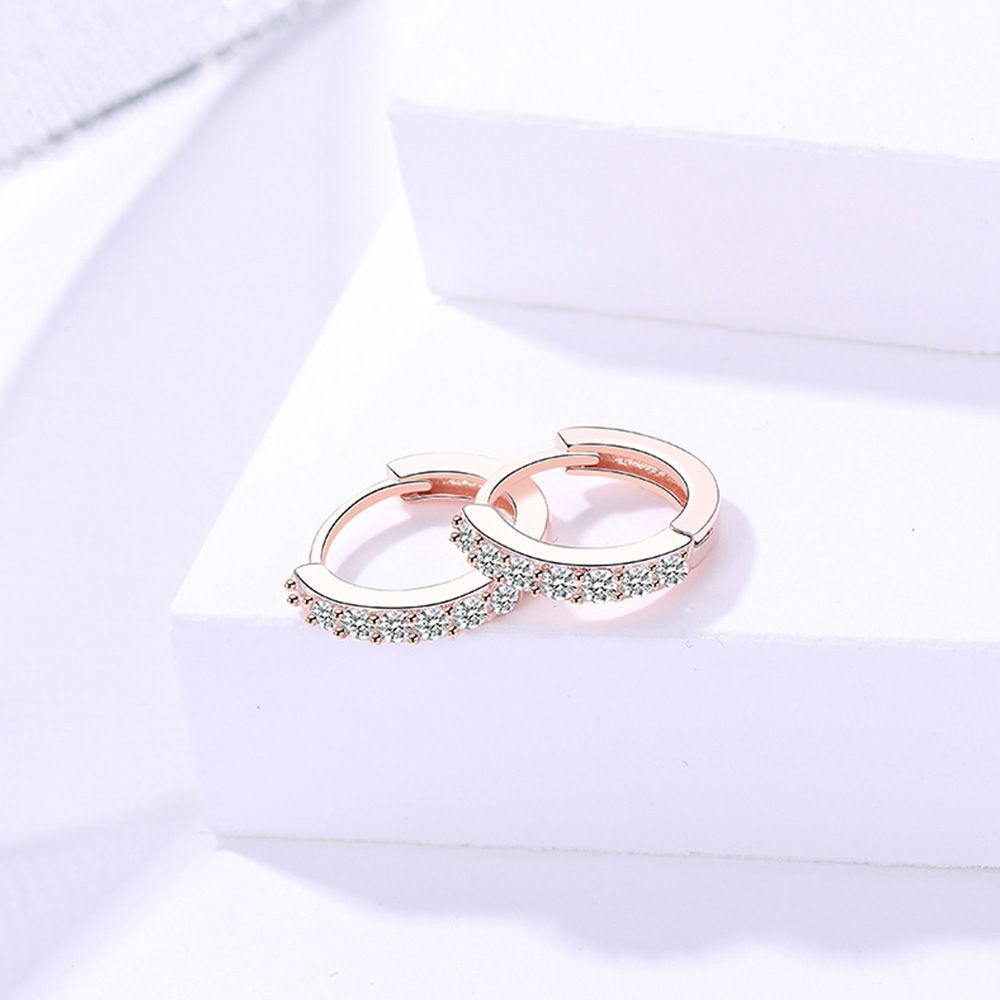 Elegant Earrings Rose Gold Plated Silver - soufeelus