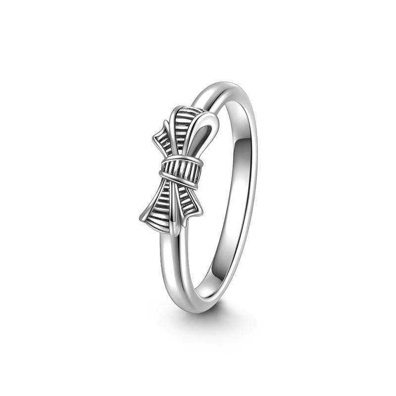 Bow Ring 925 Sterling Silver