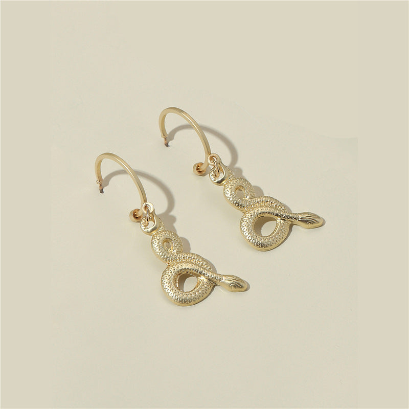 Animal Snake Earrings Women Gold Dangle Earring Jewelry for Women Gift - 