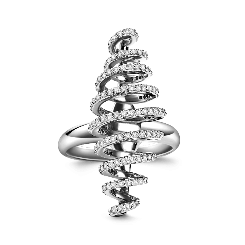 Spiral Ring Female 925 Sterling Silver