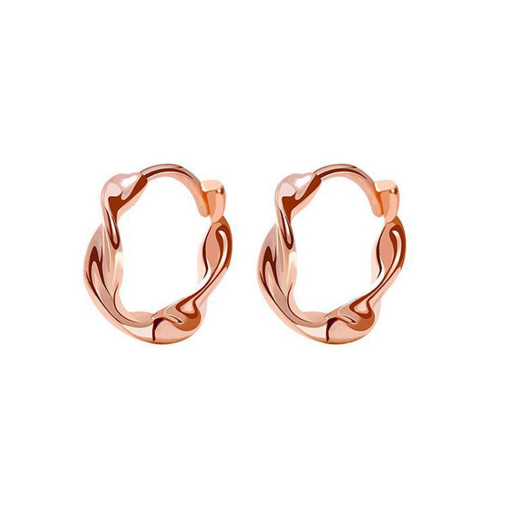 Irregular Earrings Rose Gold Plated Silver - soufeelus