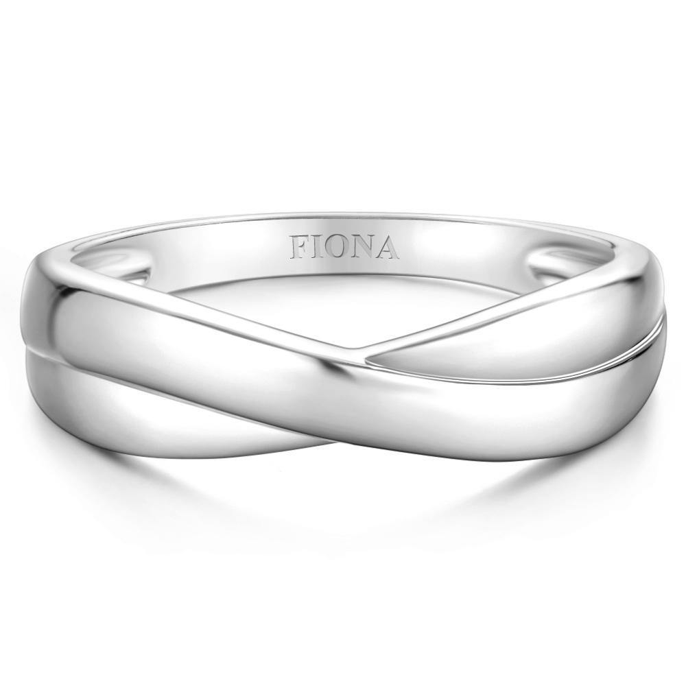 Fashion Crossover Sterling Silver Ring For Men And Women