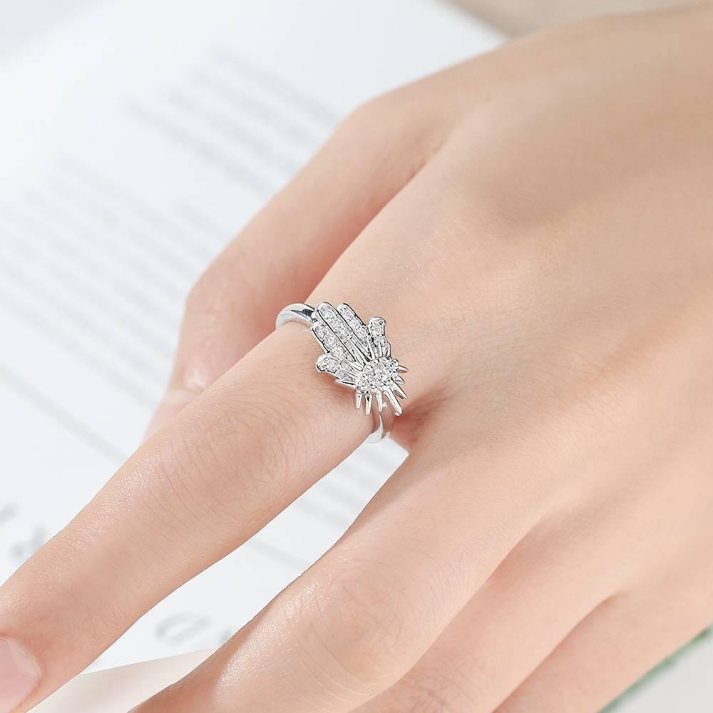 Hand of Fatima Ring Platinum Plated - soufeelus