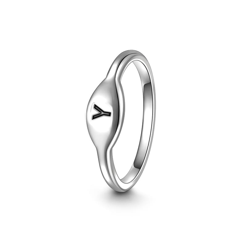 Letter Y Ring 925 Sterling Silver