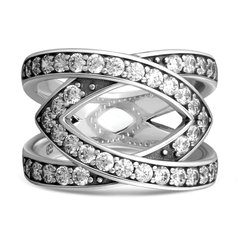 Modern Fashion Ring 925 Sterling Silver