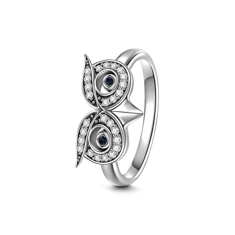 Wise Owl Ring 925 Sterling Silver