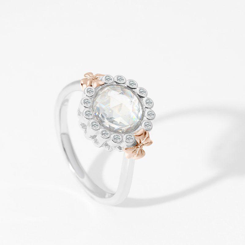 Quiet State Of Mind Ring Platinum Plated Rose Gold Plated 925 Sterling Silver