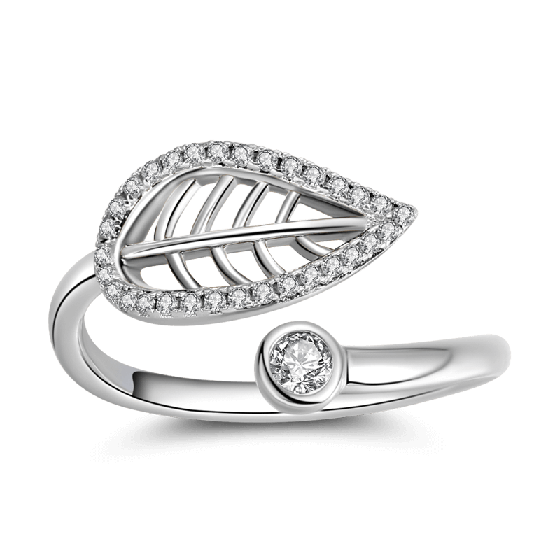 Soufeel Leaf Ring Silver - soufeelus