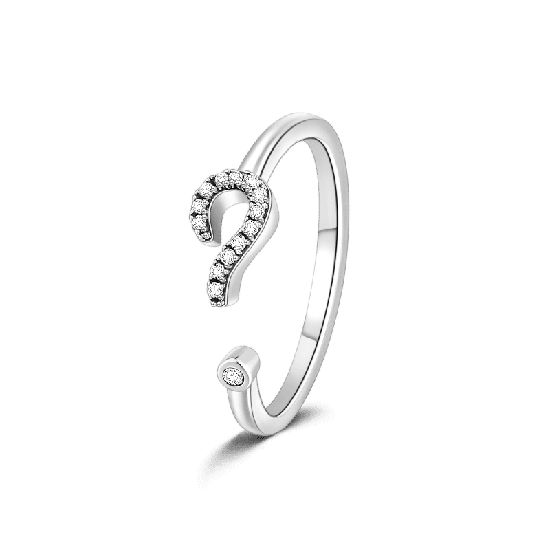 Soufeel Question Mark Ring Silver - soufeelus